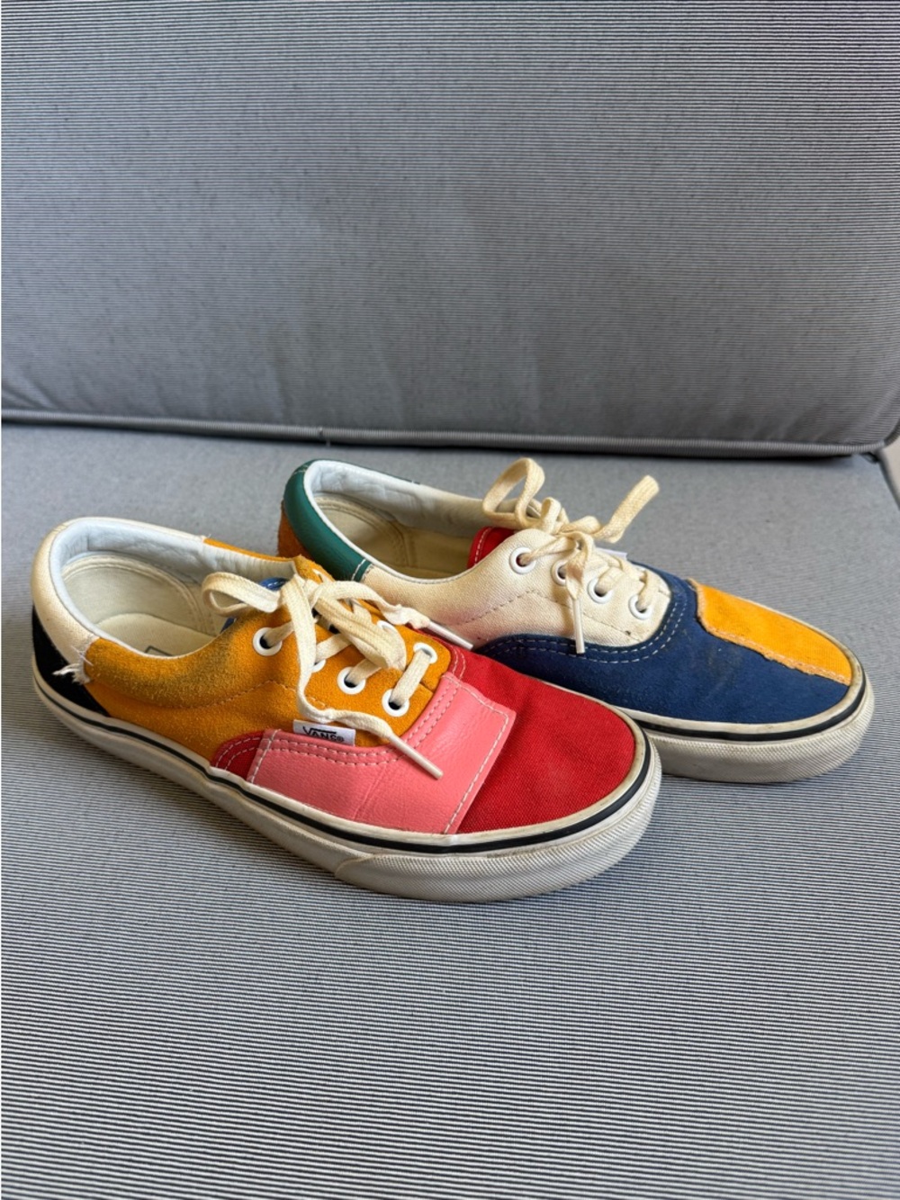 Vans Multicolor Low Top Sneakers - Red, Pink, Yellow, Blue, Green, Black